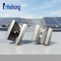 Kit de fixation solaire réglable avec finition anodisée résistante à la corrosion, prend en charge les colliers de serrage intermédiaires à les plus fins, charge éolienne de 60 m/s