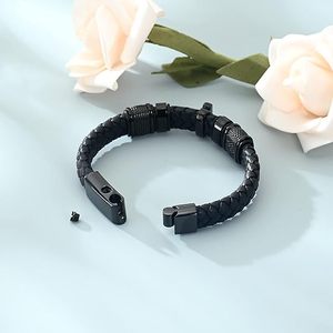 Bracelet urne commémorative croix de la foi, bijou funéraire en acier inoxydable pour cendres, souvenir pour femmes et hommes, cadeau de sympathie personnalisé - Product Image 6