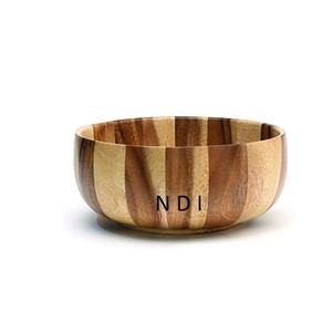 Bol de stockage des aliments en bois pouf brun foncé ustensiles de cuisine pour hôtel utilisation pour la restauration bol de mélange de fruits de service - Product Image 2