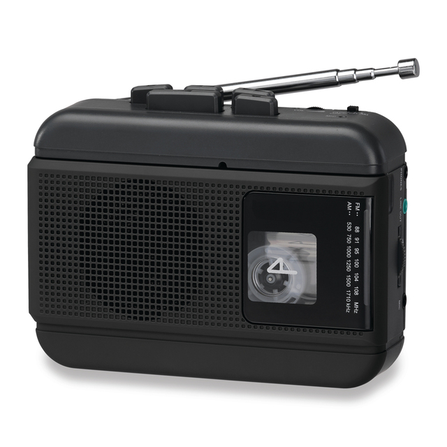 For Transmitter High Quality Portable Cassette Recorder Player Built-in Speaker Microphone Customizable Color AC Adapter