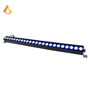 Luz de escenario para clubes, equipo RGBW 4 en 1, 24 unidades de 12W, barra LED Wall Washer con control remoto y DMX, luces estroboscópicas LED Wall Washer - Product Image 1