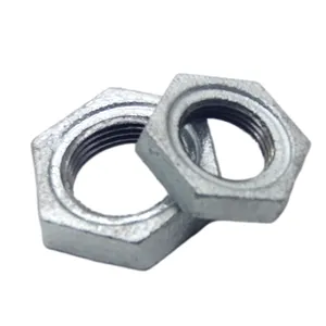 Building materials malleable iron pipe fitting pipe thread locknut for water supply fire gas conduit