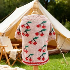 Suéter para Mascotas Súper Lindo con Estampado de Cerezas, Cálido y Cómodo, Ropa para Perros Pequeños para Otoño e Invierno, Feliz Año Nuevo - Product Image 6