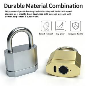Smart Fingerprint <b>Padlock</b> <b>Mini</b> Anti Theft Lock for Cabinet Bag Drawer Student Use - Product Image 3