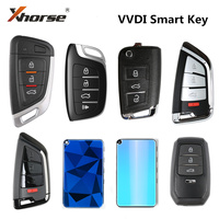 Llave Inteligente Xhorse VVDI Serie XS con Funciones de Bloqueo/Desbloqueo/Portón Trasero/Alarma, Color Negro/Plateado, Números de Modelo
