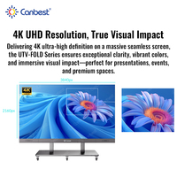 Écran LED pliable Canbest UTV FOLD 0,78 mm Pixel Pitch 4K UHD COB, mur vidéo tout-en-un à levage électrique pour salons professionnels