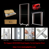 Kit Kotak Lampu Pop Up TianLang Silver 6*3M untuk Pameran Dagang, Rangka Aluminium Modular + Grafik Kain + Kotak Keras untuk Meja Pameran
