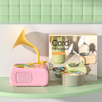 Juguete educativo de plástico para niños, reproductor de música, gramófono, tarjetas de rompecabezas con cuentos para la educación temprana