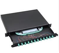 Panneau de brassage fibre optique ODF 19 pouces 1U 12 ports 12 duplex DX SC 24 fibres pour centre de données, fabrication chinoise