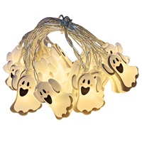 Guirlande lumineuse LED Citrouille Fantôme Crâne pour Halloween, alimentée par piles, pour intérieur, extérieur, maison, jardin, fête, décoration de festival