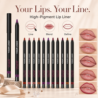 Crayon à lèvres mousseux à logo personnalisé, haute pigmentation, fini mat, longue tenue, rendu de couleur intense, pour un look naturel