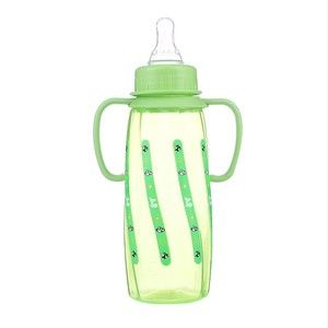 Vente chaude matériau sûr bpa livraison vert rose bleu <span class=keywords><strong>9</strong></span> oz mamelon lait bouteilles 280ml pp bébé <span class=keywords><strong>biberon</strong></span> avec poignée - Product Image 3
