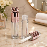 Tube Vide pour Gloss à Lèvres et Mascara avec Décoration Cœur sur le Capuchon, Flacon d'Huile à Lèvres, Contenant de Maquillage en Gros