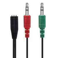 Adaptateur de câble répartiteur audio 3,5 mm mâle-femelle pour prise casque, ordinateur portable, haut-parleur, téléphone, microphone cravate