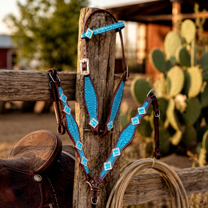 Meilleures ventes 2026 : Accessoires de selle western en cuir léger, têtière à plumes et collier de poitrine faits main - Product Image 1