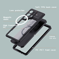 SHELLBOX PC TPU 360 °   Étui magnétique étanche IP68 anti-poussière entièrement scellé pour Samsung S26 S25 S24 Ultra Plus