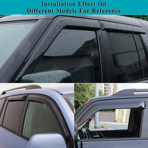 Para <span class=keywords><strong>Ford</strong></span> <span class=keywords><strong>Transit</strong></span> 2000-2013 Deflectores de viento de ventana lateral automática Viseras Protector de lluvia negro Visera de puerta Sombrillas de ventilación Humo oscuro Ventvisor - Product Image 3