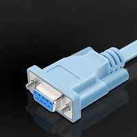 Cable conector DB9 a RJ45, conector d-sub de 9 pines, puerto serial RS232, adaptador Ethernet, router, conector de cable de configuración vga