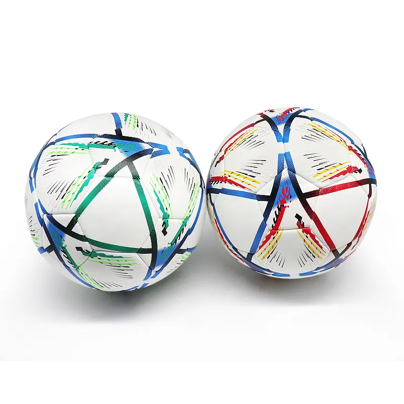 PVC TPU PU promotional balones de futbol soccer ball football size 5 with full print