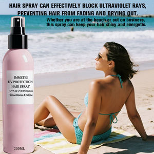<span class=keywords><strong>Spray</strong></span> capillaire Immetee protection UV 200ml, écran solaire UVA UVB, protection thermique, brume sans rinçage, anti-frisottis, lissant et brillant pour tous types de cheveux - Product Image 5