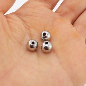 Cuentas lisas de acero inoxidable de 8mm para fabricación de joyas, cuentas sueltas de Metal redondas para pulsera - Product Image 6