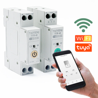 Disjoncteur intelligent Wi-Fi avec mesure KWh, 3 pôles, 6 kA, minuterie, compteur d'énergie industriel en plastique, tension, courant, fuite à la terre