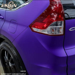 Matte Chrome Purple Leopard Design <b>Vinyl</b> Wrap PVC Baby Board Car Sticker Kit Color Changing Body Cover - Product Image 3