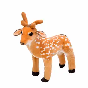 Personalizado Simulador animal De pé simulação veados sika brinquedo macio presentes Natal decorado alces recheado animal bonito brinquedo de pelúcia
