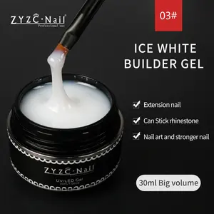 ZYZC Kuku Kualitas Tinggi Penjualan Laris 4 Warna Tebal Keras UV Pembangun Gel untuk Salon Seni Kuku