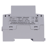 Medidor de Energía Electrónico de CC YADA con Certificación CE y Aprobación MID, Clase 0.5, DC1000V 600A, RS485, para Riel DIN, para Cargador de Vehículos Eléctricos de Doble Circuito