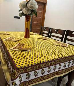 Soft Cotton <b>Tablecloth</b> Set with 6 Napkins Washable Stain-Resistant Perfect for Home Restaurant Party Wedding & Event Decoration - Product Image 3