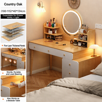 Nouvelle table de chevet 2026 avec miroir, coiffeuse intégrée et armoire de rangement pour chambre à coucher