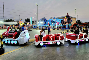 <span class=keywords><strong>Train</strong></span> électrique sans rails à piles en alliage pour parcs d'attractions et centres commerciaux, usage extérieur pour enfants - Product Image 6