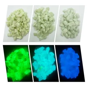 Amazing Colored Blue Green Glow Stones Resin Ceramic Cashew Glow-in-the-dark Stone Glows In The Dark Luminous Stone Pebble