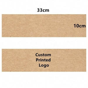 Factory Custom Printed Logo Kraft Paper Sleeve <b>Muslin</b> Swaddle Blankets Packaging <b>Baby</b> - Product Image 3