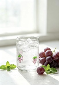 Bicchieri Riutilizzabili Unisex Senza Stelo per Vino/Succo con Motivo a Grappolo d'Uva per <span class=keywords><strong>San</strong></span> <span class=keywords><strong>Valentino</strong></span>, Uso Domestico e Forniture per Feste - Product Image 4