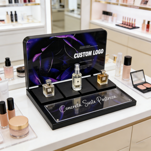 Exhibidor de Acrílico de Lujo para Productos de Cuidado de la Piel, Exhibidor de Cosméticos Premium para Tiendas, Estante de Exhibición con LED Personalizado, Fabricante de Exhibidores de Perfumes - Product Image 1