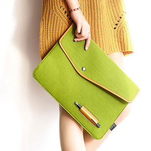 Felt Laptop Bag Sleeve and Leather Case Custom Computer Pouch Sleeve Luxury Laptop Protective computer Storage Bags