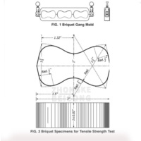 Spécimens de briquet de moule de bande de briquet de moule en acier standard d'ASTM C307 pour le moule en laiton de briquette d'essai de résistance à la traction de ciment