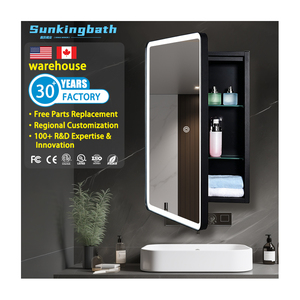 Armoire de Salle de Bain Moderne avec Miroir LED, Taille Personnalisée, LED Intelligente à Intensité Réglable, Meuble Médicalisé pour Salle de Bain <span class=keywords><strong>Lo</strong></span> Specchio - Product Image 1
