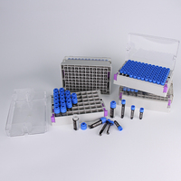 AMNGENT Cryovials 2D SBS compatibles avec l'automatisation, en PP de qualité médicale, 0,5 ml-2 ml, pour utilisation en biobanque, avec support de 96 positions pour un rendement élevé