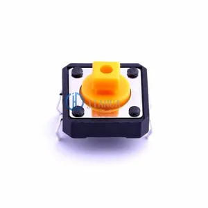 Botón Táctil W12XD12XH7.3, amarillo, 250gf, TC-1103T-C-Y, LED, Interruptor táctil original