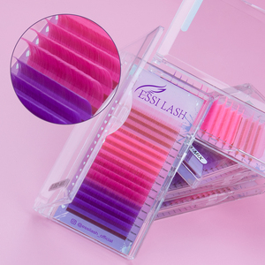 ESSI LASH Vente en gros de cils colorés en marque privée, extensions de cils en soie cachemire, cils de couleur mixte, cils de couleur néon - Product Image 2