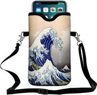 Housse de téléphone en néoprène avec sangle/lanière de cou pour iPhone 16/15/14/13 Pro, 16/15 Plus Samsung S24, Google Pixel 9