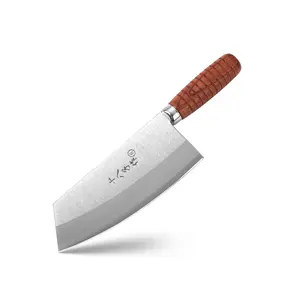 Buy the SHI BA ZI ZUO Chef Knife Cleaver Knife Wood Handle Chef Slicing  Beef Butcher