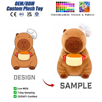 Maßgefertigtes Niedliches Plüschtier Kuchenmacher Capybara Anpassbare Kuscheltiere Kawaii Plüschies Geburtstags- und Feiertagsgeschenke Großhandel OEM ODM