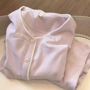 Factory Direct Autumn/Winter Women's <b>Pajamas</b> Solid Color Japanese Korean Style Thermal Set German <b>Fleece</b> Casual Wear Loungewear - Product Image 1