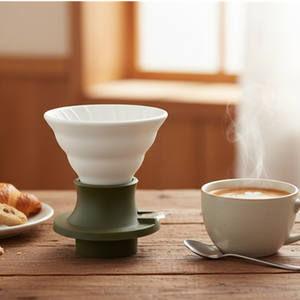 Cafetera de Inmersión V60 de Cerámica de Alta Calidad con Válvula de Control, Filtro de Café Reutilizable para Barista - Product Image 1