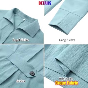 Nuovo Elegante Abito Camicia da <span class=keywords><strong>Donna</strong></span> <span class=keywords><strong>con</strong></span> Colletto a Risvolto, Maniche Lunghe e Tasche, <span class=keywords><strong>Vestito</strong></span> <span class=keywords><strong>Lungo</strong></span> <span class=keywords><strong>con</strong></span> <span class=keywords><strong>Spacco</strong></span> - Product Image 6