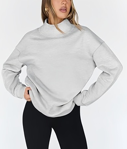 <span class=keywords><strong>Sudaderas</strong></span> y Hoodies Casuales de Felpa para <span class=keywords><strong>Mujer</strong></span>, Cuello Alto, Personalizables con Logotipo, Sudadera con Capucha de Algodón para <span class=keywords><strong>Mujer</strong></span> - Product Image 3